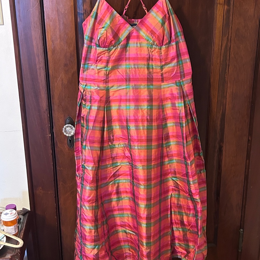 Isaac Mizrahi Vibrant Multicolor Plaid Dress